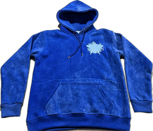 Blue Acid-Wash Hoodie