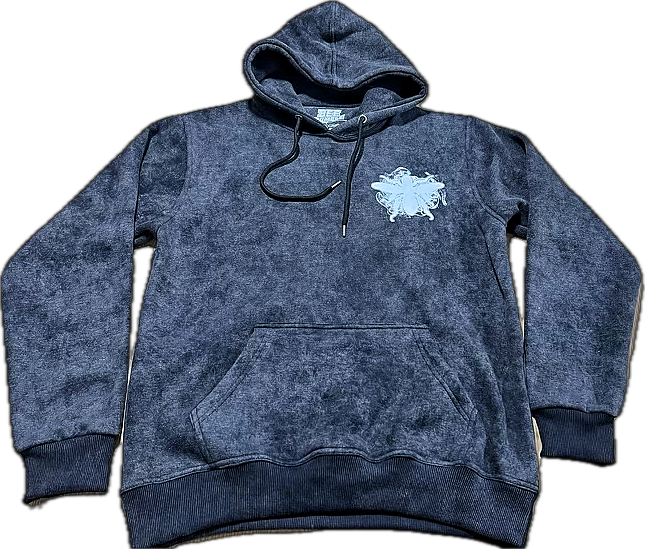 Black Acid-Wash Hoodie