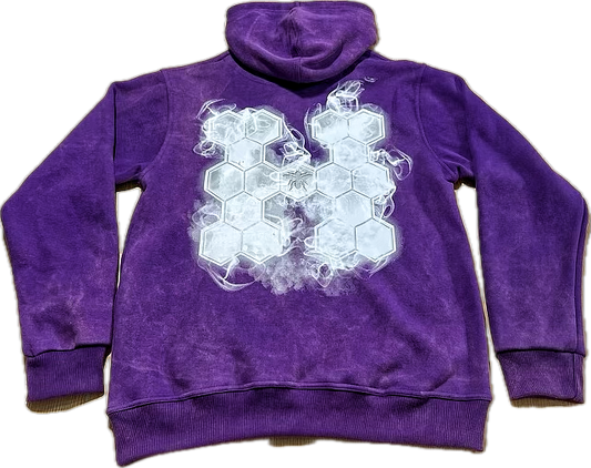 Purple Acid-Wash Hoodie